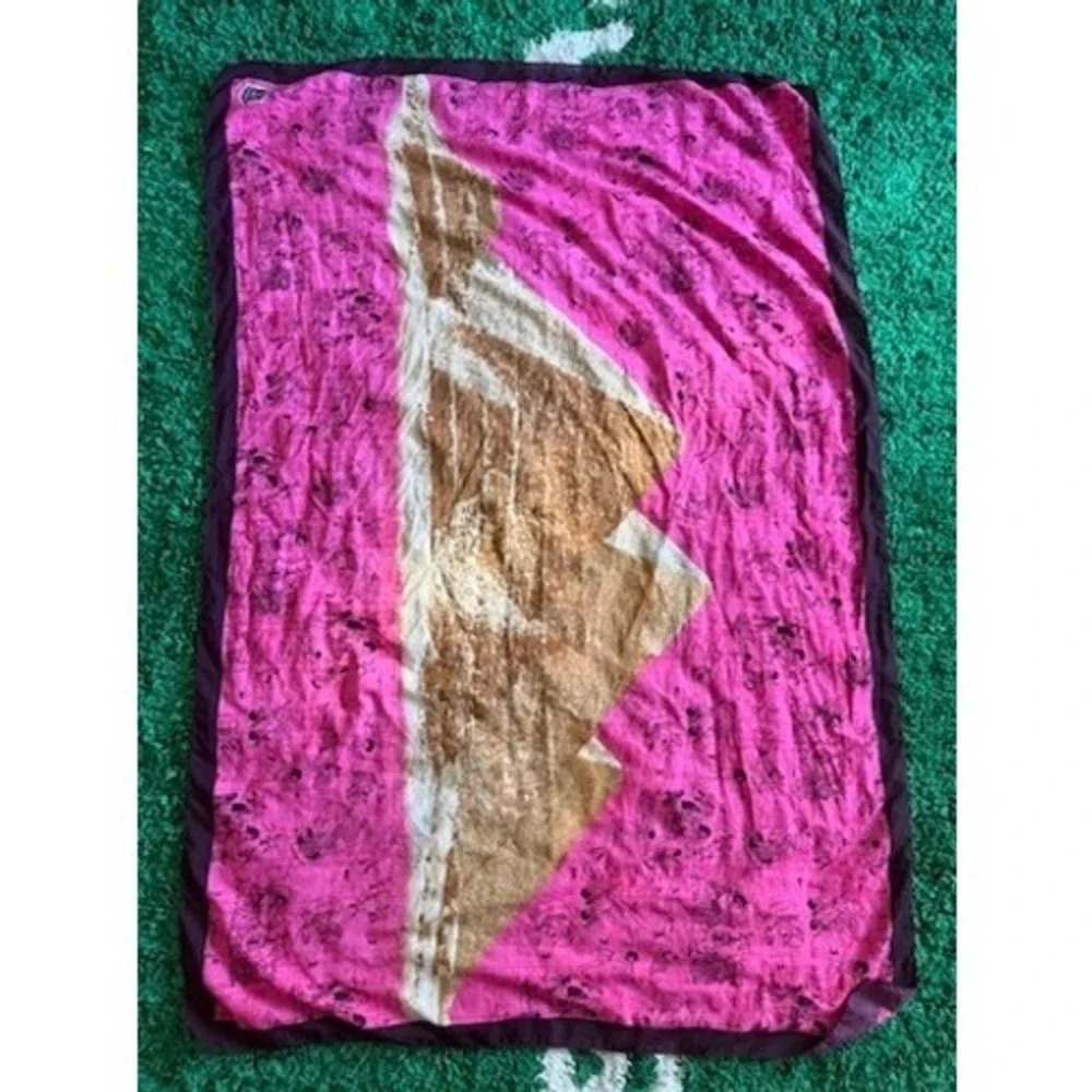 Unique Pink Egyptian Hieroglyphic Scarf Shawl‎ Wrap Large